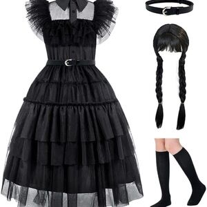 Kids Black Gothic Costume Set